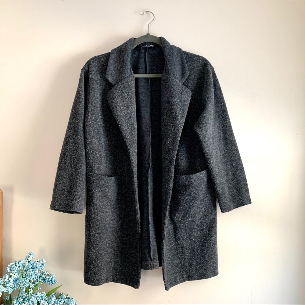 ZARA • Sweater Trench Overcoat